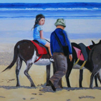 Monicas art donkeys on the beach 5f391fe6fbaf43fe1a2f508719f175693c5629c99f1ce1b6b39de8dff8a94bcb